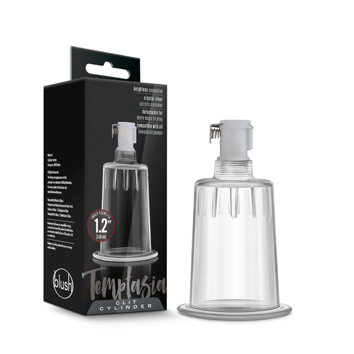 Temptasia Clit Cylinder 12 Inch Diameter Clear Blush Novelties Anal