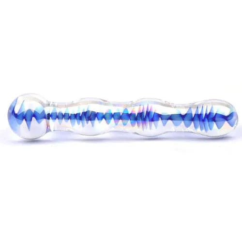 Various Toy Brands Blue Wavy Glass Dildo Dildos Various Toy Brands Blue Wavy Glass Dildo Dildos