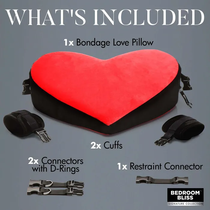 XR Bedroom Bliss Vibrators Bondage Love Pillow Blackred