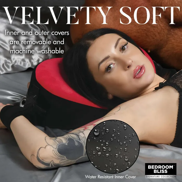 XR Bedroom Bliss Vibrators Bondage Love Pillow Blackred XR Bedroom Bliss Vibrators Bondage Love Pillow Blackred