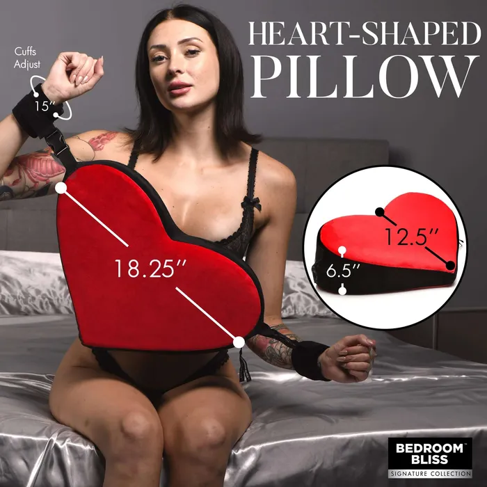 XR Bedroom Bliss Vibrators Bondage Love Pillow Blackred XR Bedroom Bliss Vibrators Bondage Love Pillow Blackred