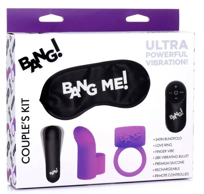 XR Brands Bang Bang Couples Kit Purple Vibrators XR Brands Bang Bang Couples Kit Purple Vibrators