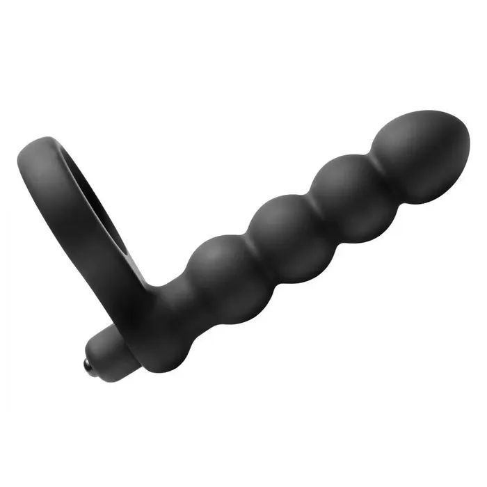 XR Brands Male Sex Toys Double Fun Cock Ring with Double Penetration Vibe