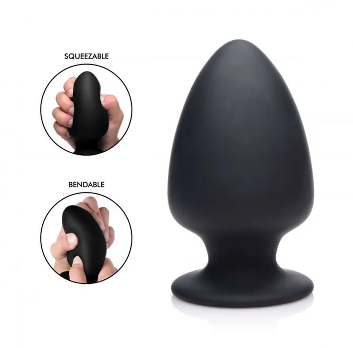 XR Brands Squeeze It Squeezable Silicone Anal Plug Medium Male Sex Toys