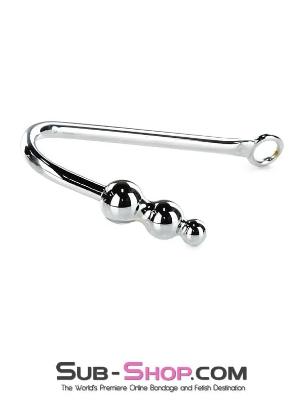 0500HS Steel Graduated Ball Tip Vaginal or Anal Hook with Tie Ring HSY Male Sex Toys 0500HS Steel Graduated Ball Tip Vaginal or Anal Hook with Tie Ring HSY Male Sex Toys