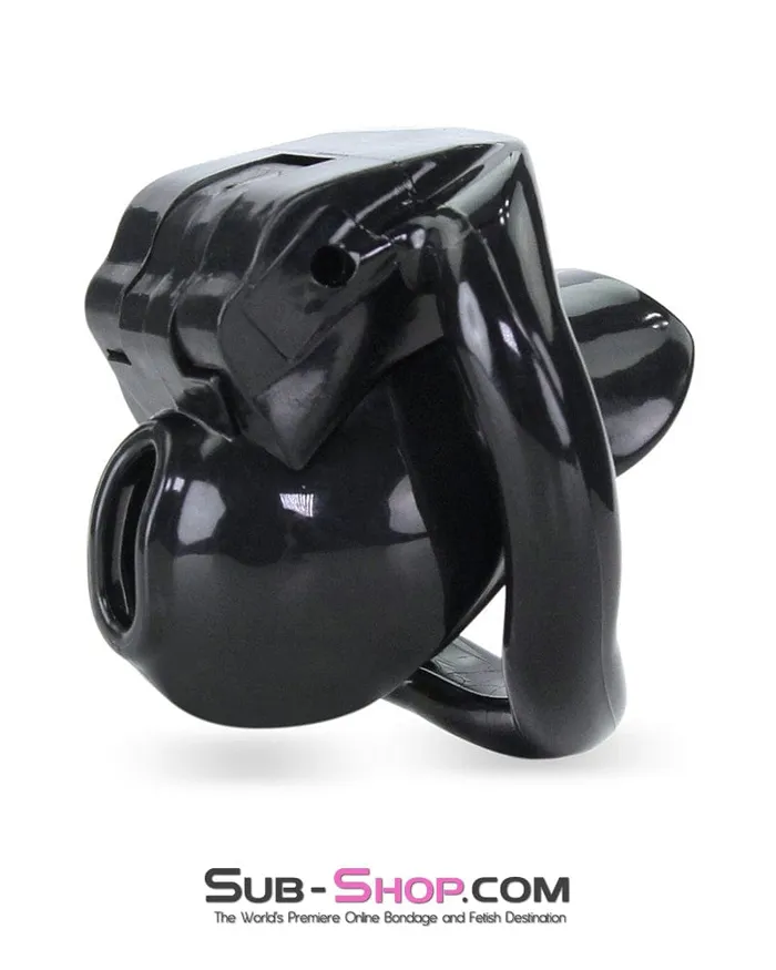0643MSIS Defiant Mini Black Locking Prissy Sissy Chastity Cock Cage Moonwell Male Sex Toys