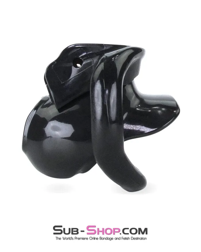 0643MSIS Defiant Mini Black Locking Prissy Sissy Chastity Cock Cage Moonwell Male Sex Toys