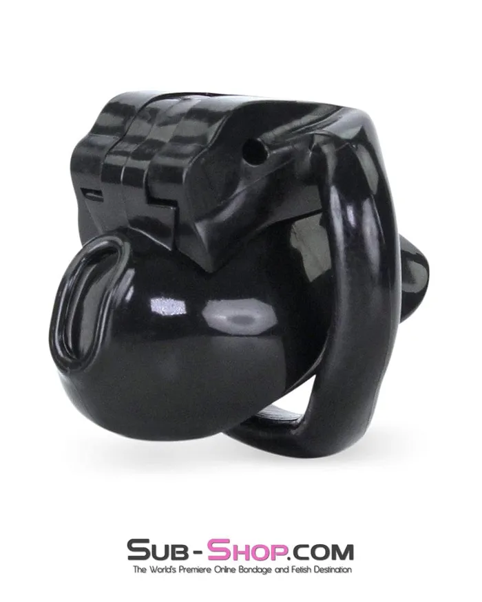 0643MSIS Defiant Mini Black Locking Prissy Sissy Chastity Cock Cage Moonwell Male Sex Toys