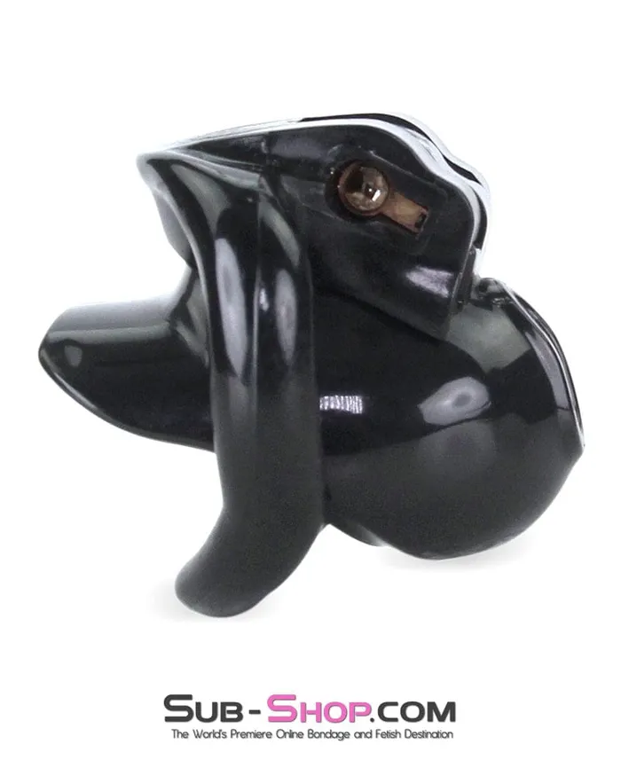 0643MSIS Defiant Mini Black Locking Prissy Sissy Chastity Cock Cage Moonwell Male Sex Toys