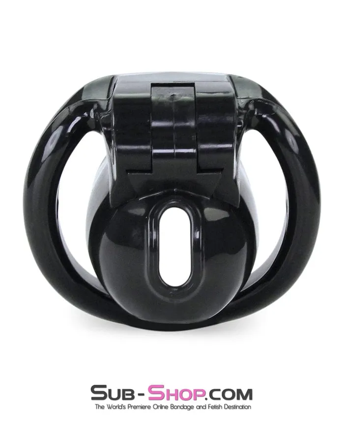 0643MSIS Defiant Mini Black Locking Prissy Sissy Chastity Cock Cage Moonwell Male Sex Toys
