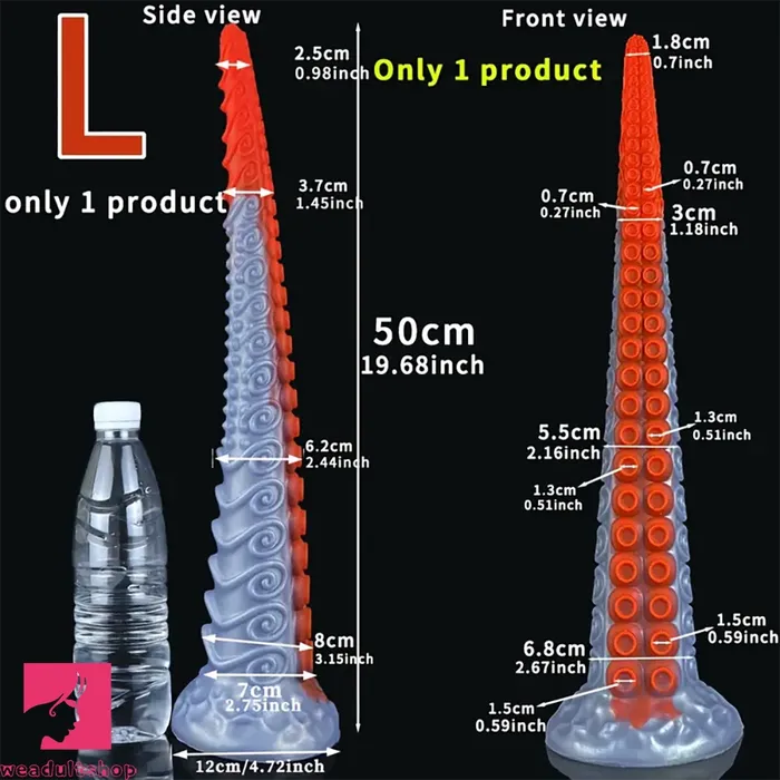 1181in 1574in 1968in Extra Long Tentacle Silicone Soft Huge Dildo Weadultshop Female Sex Toys