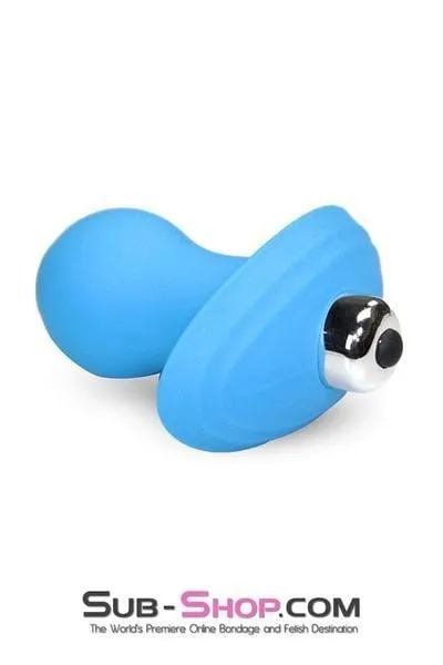 2469M Little Blue Vibrating Butt Plug LAST CHANCE Final Closeout Moonwell Anal