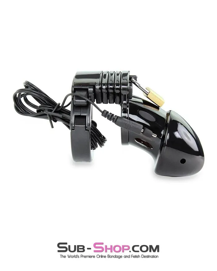 6928AE Electro Stim Black Jack Adjustable Locking Male Cock Cuff Chastity Device Ali Express Male Sex Toys