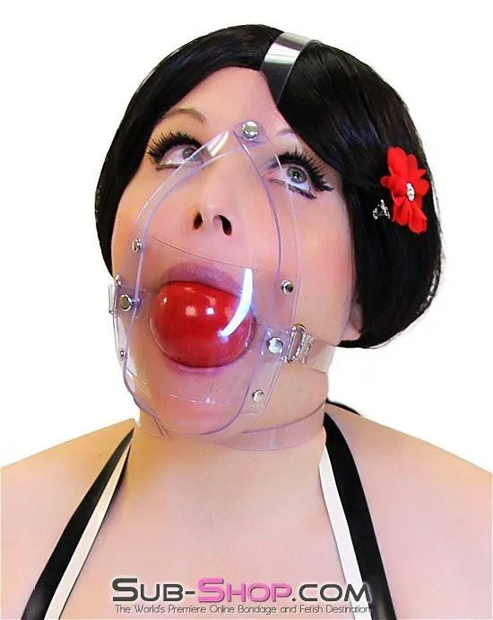 7170A Clearly Stuffed 2 Large Ball Gag Trainer Autumn Male Sex Toys