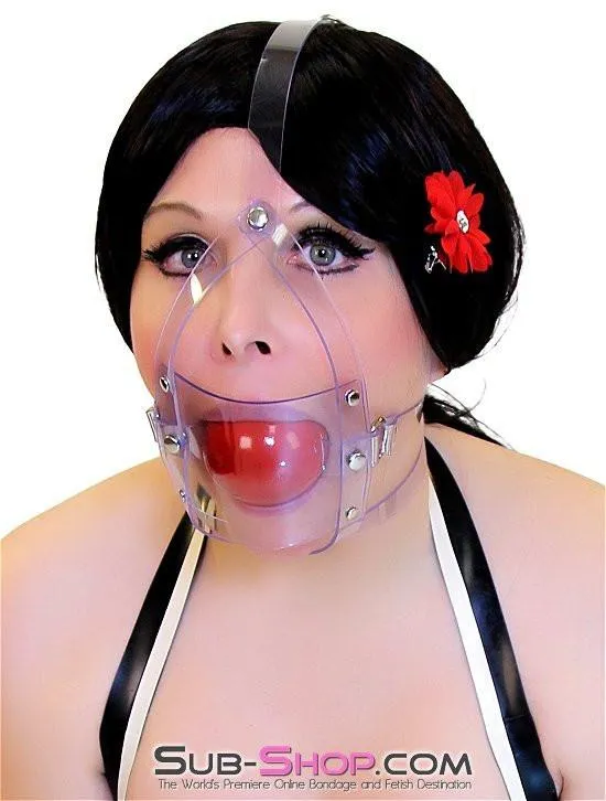 7170A Clearly Stuffed 2 Large Ball Gag Trainer Autumn Male Sex Toys