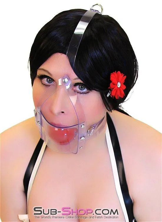 7170A Clearly Stuffed 2 Large Ball Gag Trainer Autumn Male Sex Toys