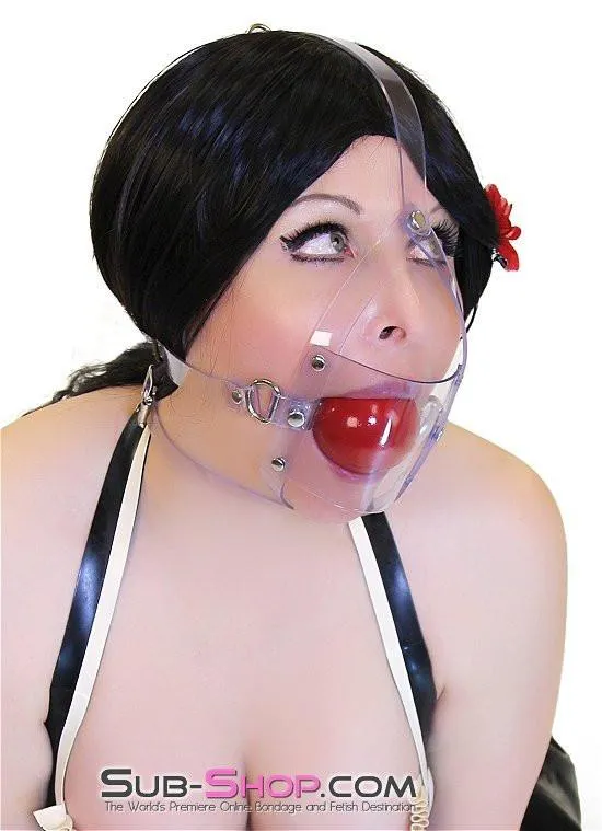 7170A Clearly Stuffed 2 Large Ball Gag Trainer Autumn Male Sex Toys