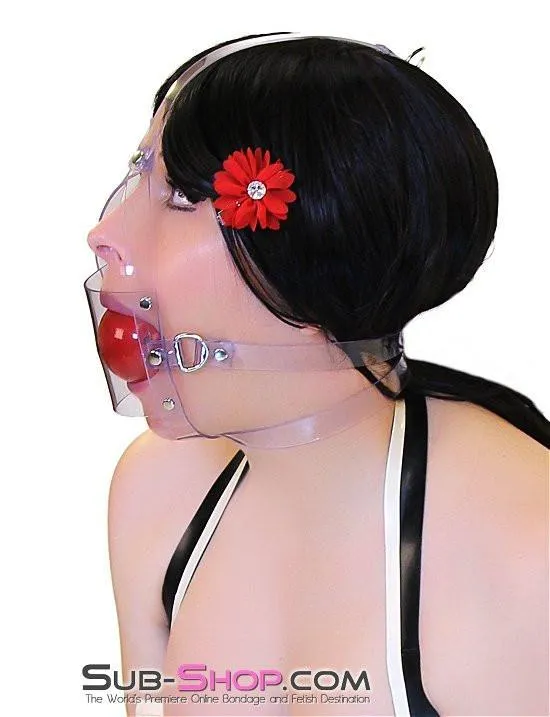 7170A Clearly Stuffed 2 Large Ball Gag Trainer Autumn Male Sex Toys