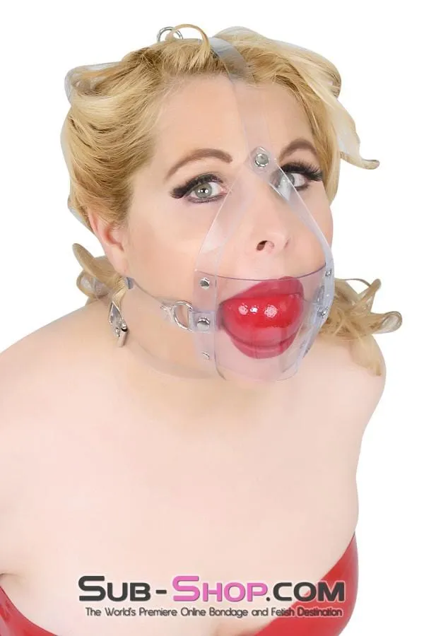 7170A Clearly Stuffed 2 Large Ball Gag Trainer Autumn Male Sex Toys