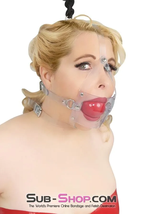 7170A Clearly Stuffed 2 Large Ball Gag Trainer Autumn Male Sex Toys