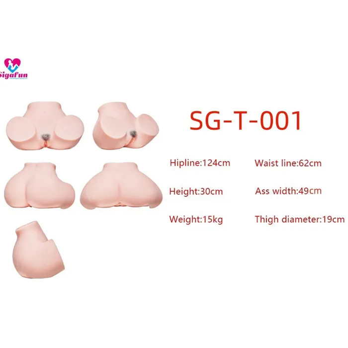 A56133lbLifelike Ass Sex ToyLuxury TPE Ass Torso BBW Sex Doll Nude Sigafun Male Sex Toys