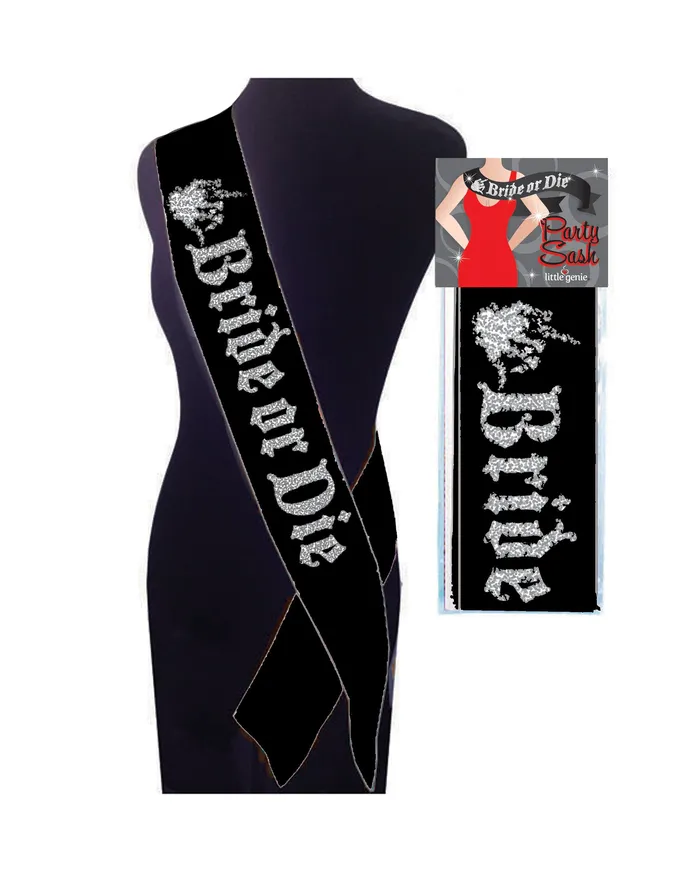 Anal Little Genie Bride or Die Sash Black