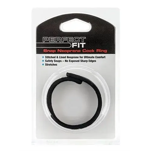 Anal Perfect Fit Snap Neoprene Cockring Black
