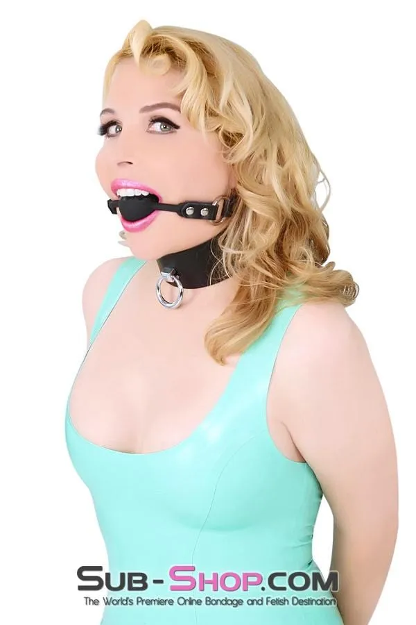 Autumn Restraints 7362A Silicone Premium Leather Strap Black Ball Gag
