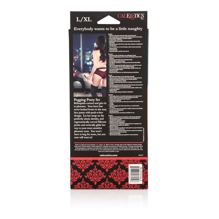 Calexotics Anal Adventurous Pegging Panty Set with 5Inch Silicone Toy for Playful Exploration