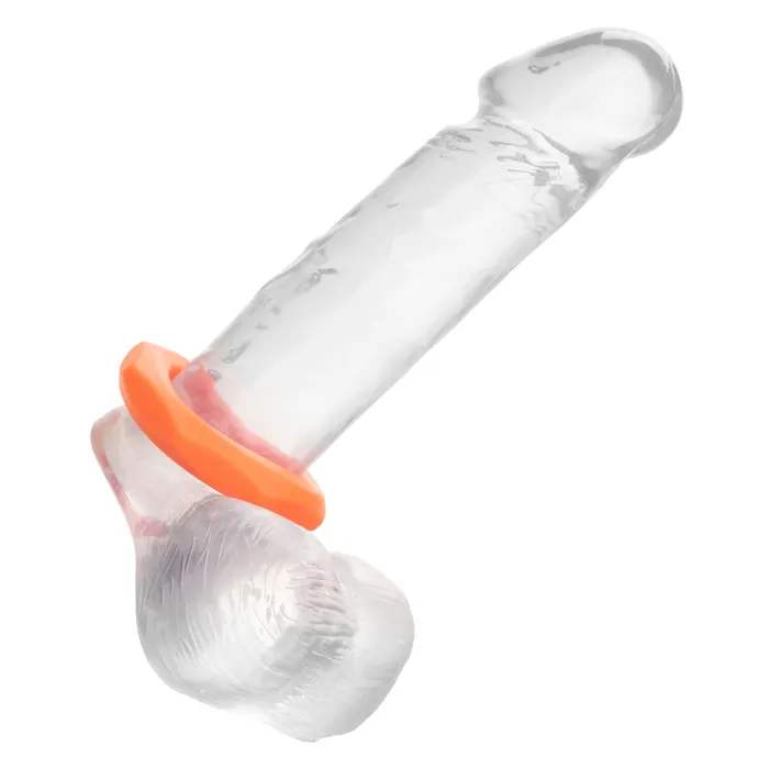 CalExotics Male Sex Toys Alpha Liquid Silicone Sexagon Ring Orange CalExotics Male Sex Toys Alpha Liquid Silicone Sexagon Ring Orange