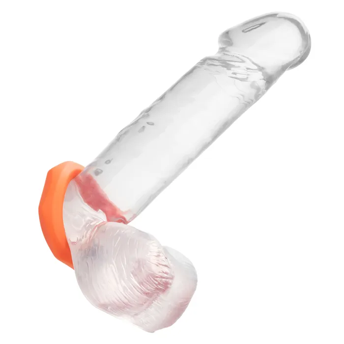 CalExotics Male Sex Toys Alpha Liquid Silicone Sexagon Ring Orange CalExotics Male Sex Toys Alpha Liquid Silicone Sexagon Ring Orange