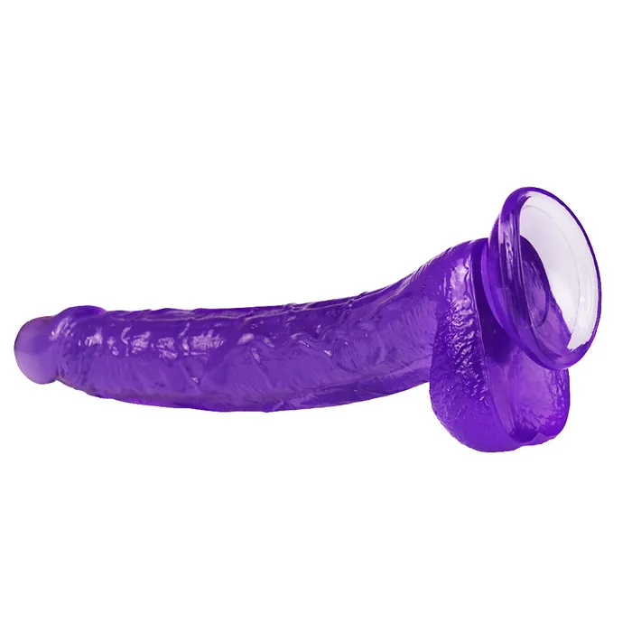 Dildos 12 inch crooked mouth purple jelly dildo