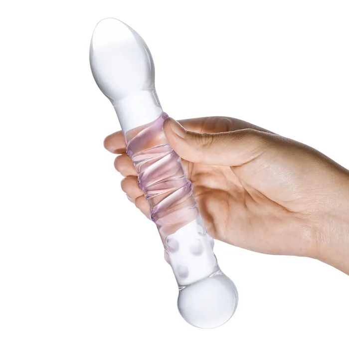 Dildos Glas Spiral Staircase Glass Dildo Spiraled Ribbed Dildo Gls