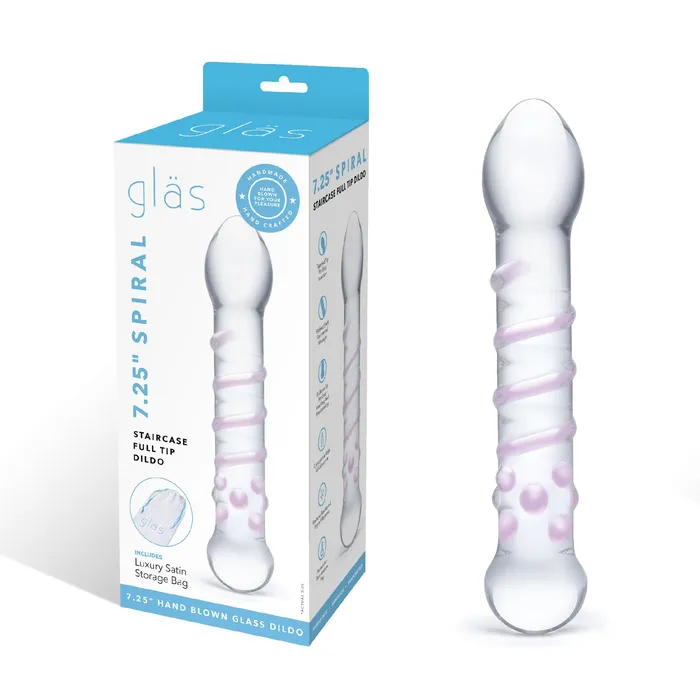 Dildos Glas Spiral Staircase Glass Dildo Spiraled Ribbed Dildo Gls