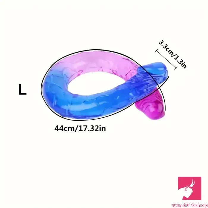 Dildos Weadultshop 126in 1732in Gradient Color Big Double Heads Dildo For GSpot Vagina