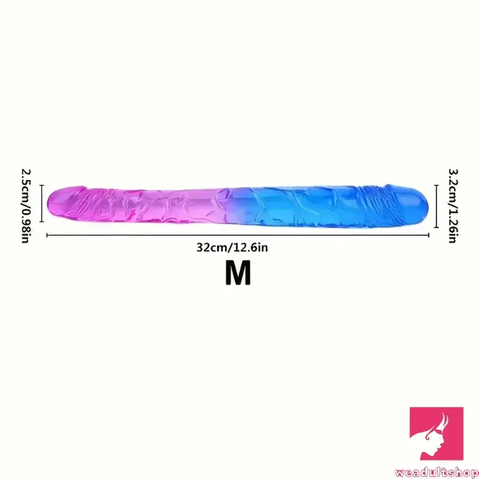 Dildos Weadultshop 126in 1732in Gradient Color Big Double Heads Dildo For GSpot Vagina