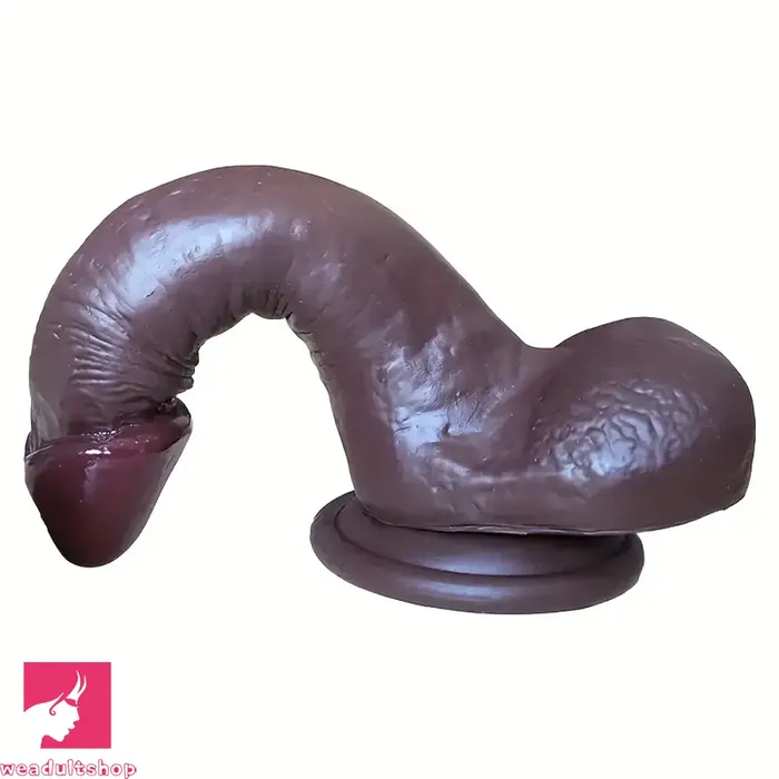 Dildos Weadultshop 669in Ebony Real Dildo Silicone Soft Adult Female Masturbation Toy
