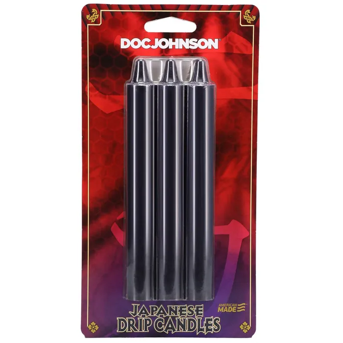 Doc Johnson Anal Japanese Drip Candles 3 Pack Black