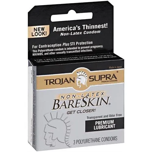 Enhancers Paradise Marketing Trojan Supra Bareskin Polyurethane 3 Pack Enhancers Paradise Marketing Trojan Supra Bareskin Polyurethane 3 Pack