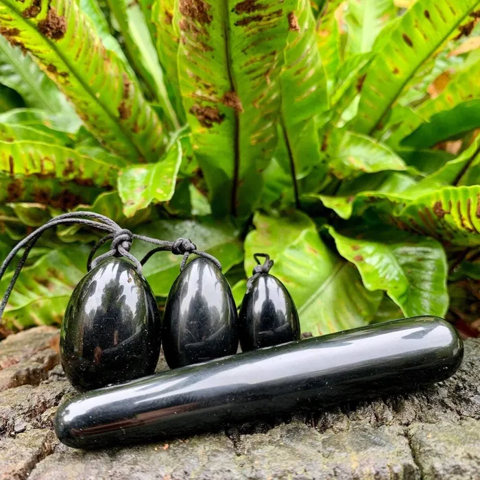 Enhancers YoniGemStones Black Obsidian Yoni eggs and Massage Point