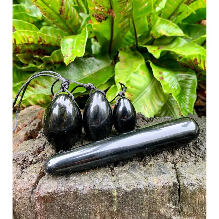 Enhancers YoniGemStones Black Obsidian Yoni eggs and Massage Point