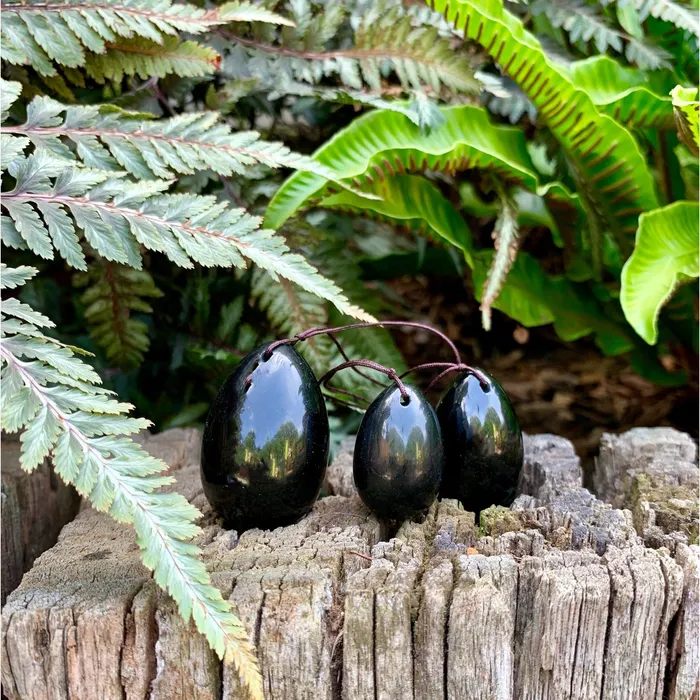 Enhancers YoniGemStones Black Obsidian Yoni eggs and Massage Point