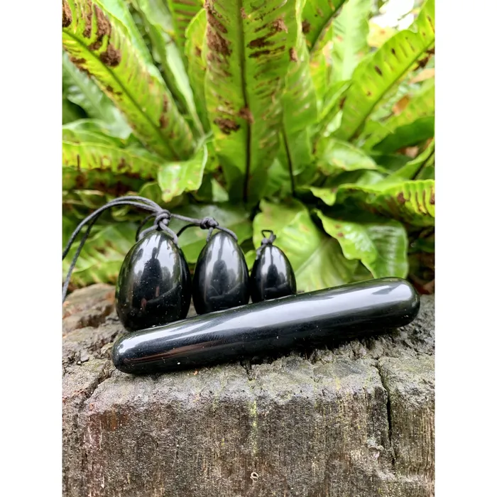 Enhancers YoniGemStones Black Obsidian Yoni eggs and Massage Point