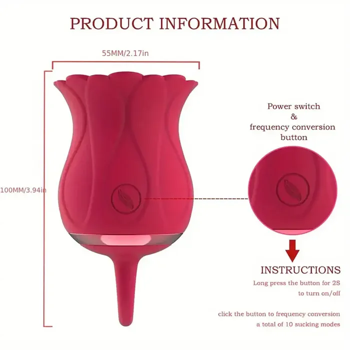 Female Rose Flower Clit Vibrating Sucking Pulse Vibrating Rose Toy Weadultshop Vibrators