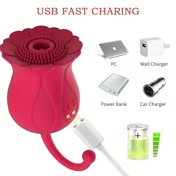 Female Rose Flower Clit Vibrating Sucking Pulse Vibrating Rose Toy Weadultshop Vibrators