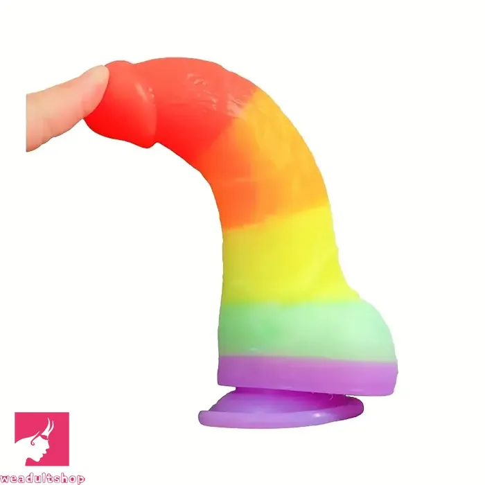 Female Sex Toys Weadultshop 689in Silicone Rainbow Soft Realistic Design Harness Pleasure Dildo