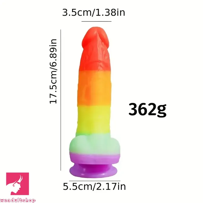Female Sex Toys Weadultshop 689in Silicone Rainbow Soft Realistic Design Harness Pleasure Dildo