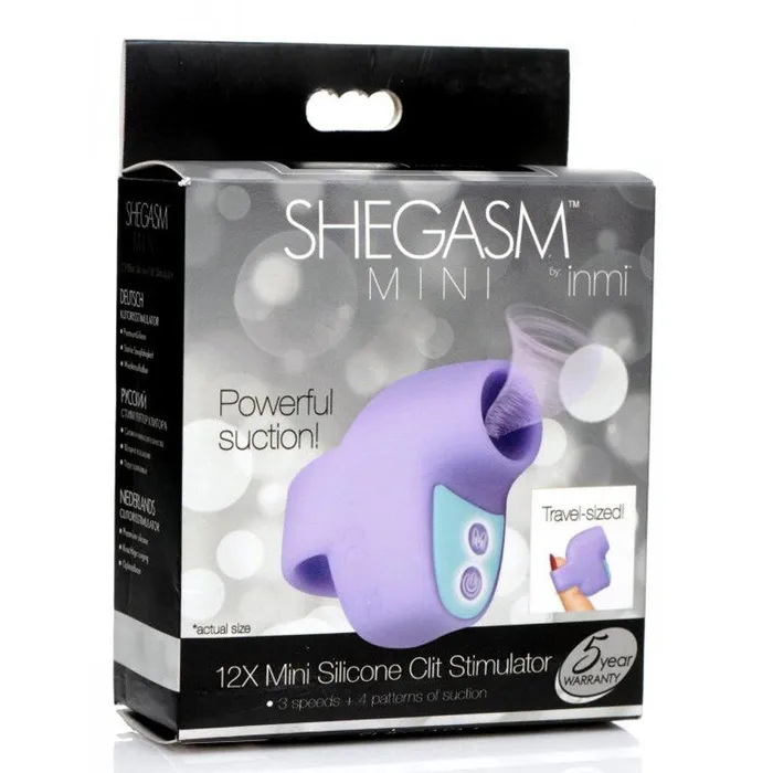 Female Sex Toys XR Brands Shegasm Mini 12x Mini Silicone Clit Stimulator Purple