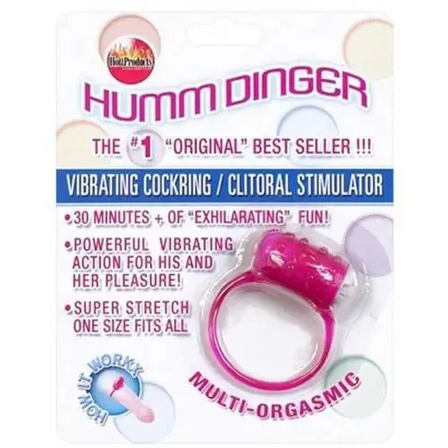 Hott Products Couples Humm Dinger Vibrating Penis Ring Clitoral Stiimulator Purple