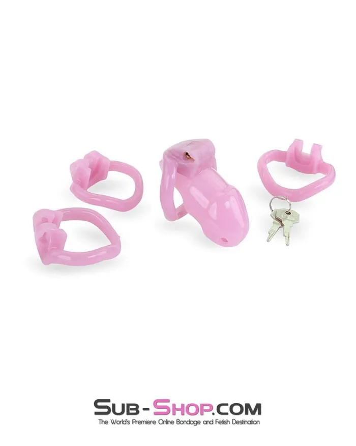 Male Sex Toys Ali Express 3744AE Little Sissy Bitch Short High Security Keyed Tumbler Locking Male Chastity with 4 Base Cock Ring Sizes MEGA Deal
